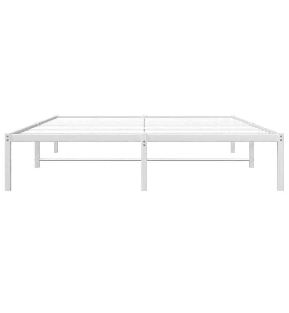 Bettgestell Metall Weiss 160x200 cm