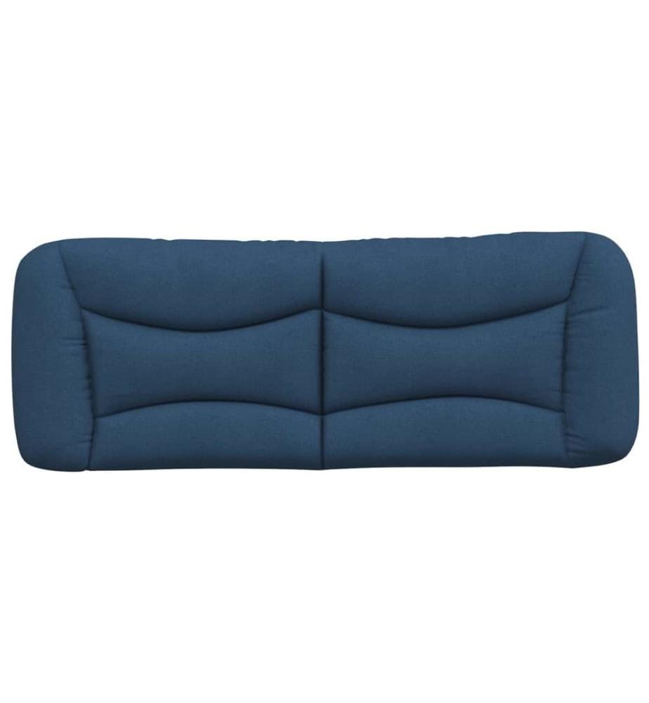 Coussin de tête de lit Hvar bleu 140 cm tissu