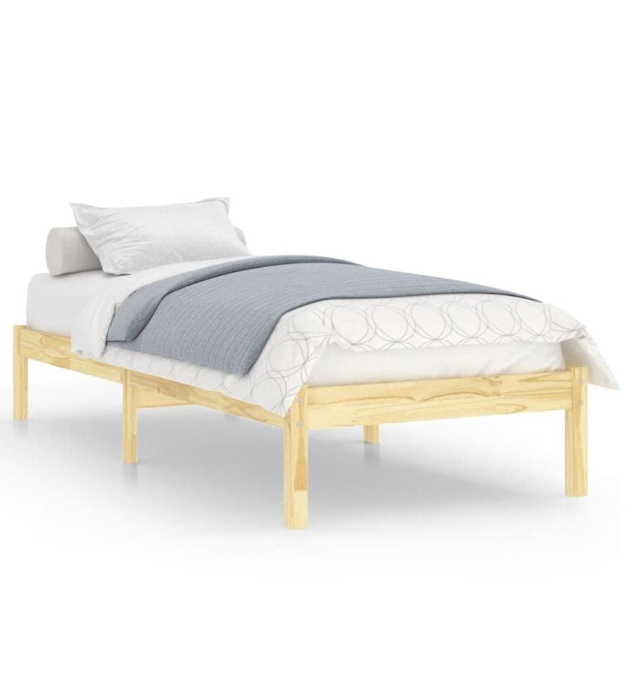Cadre de lit sans matelas bois massif 100x200 cm