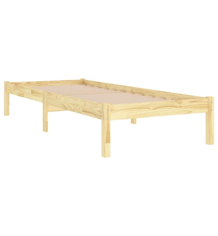 Cadre de lit sans matelas bois massif 100x200 cm