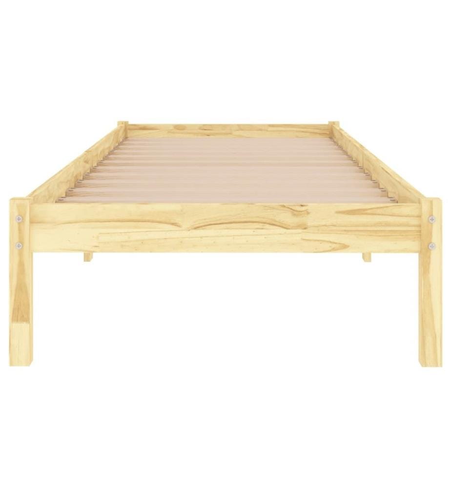 Cadre de lit sans matelas bois massif 100x200 cm