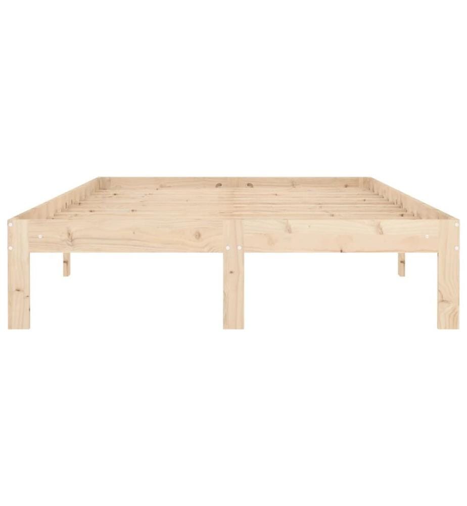 Cadre de lit sans matelas bois de pin massif 120x200 cm