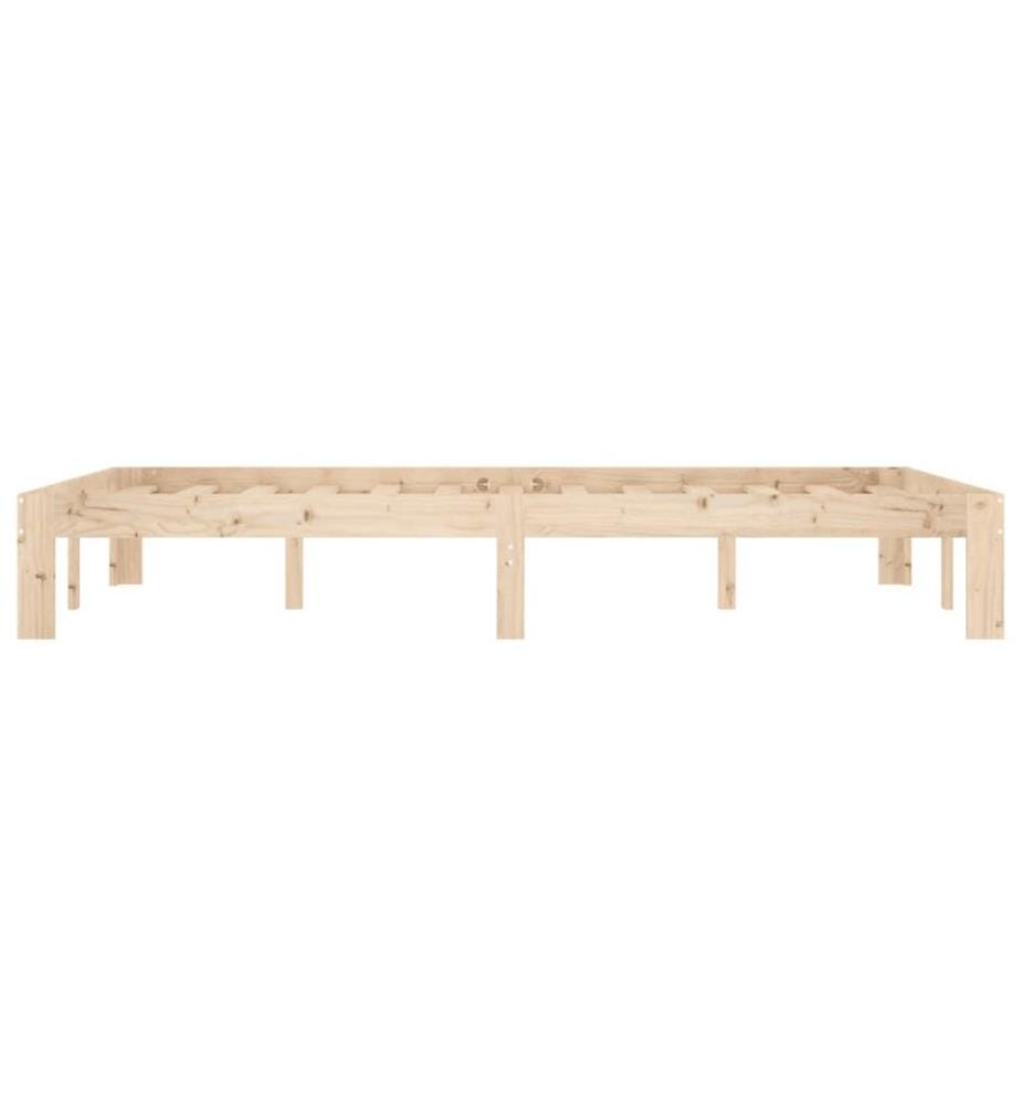 Cadre de lit sans matelas bois de pin massif 120x200 cm