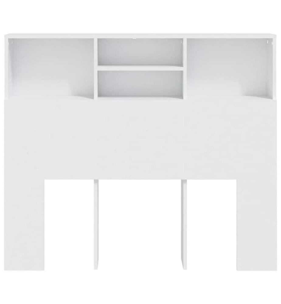 Armoire de tête de lit Blanc 120x19x103,5 cm