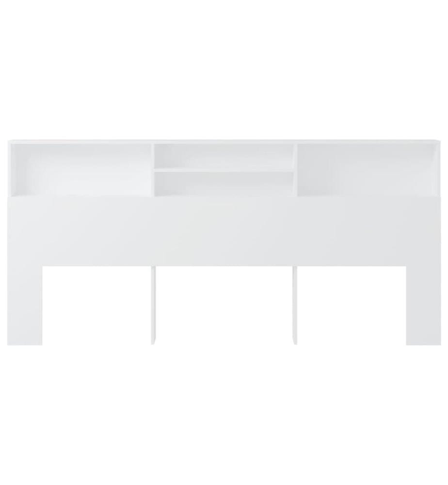 Armoire de tête de lit Blanc 220x19x103,5 cm