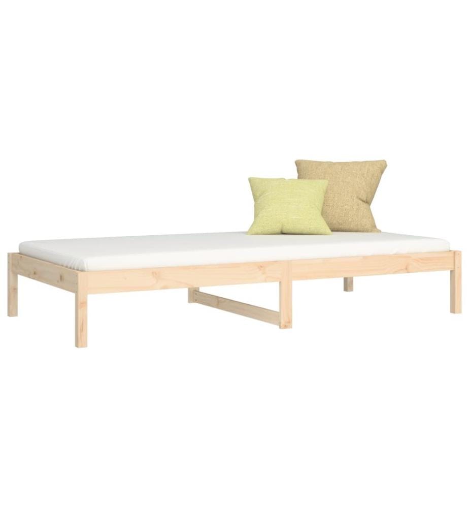Lit de jour sans matelas 90x200 cm bois de pin massif