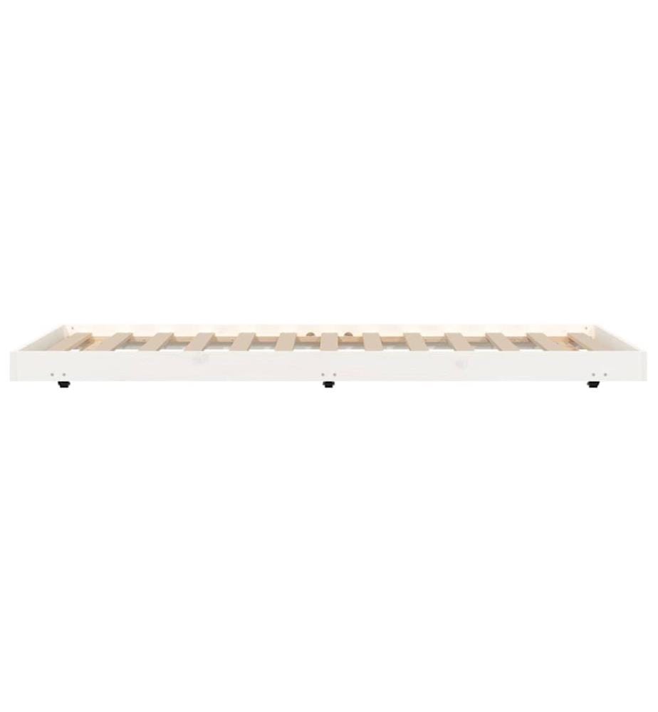 Cadre de lit sans matelas blanc 90x190 cm bois de pin massif
