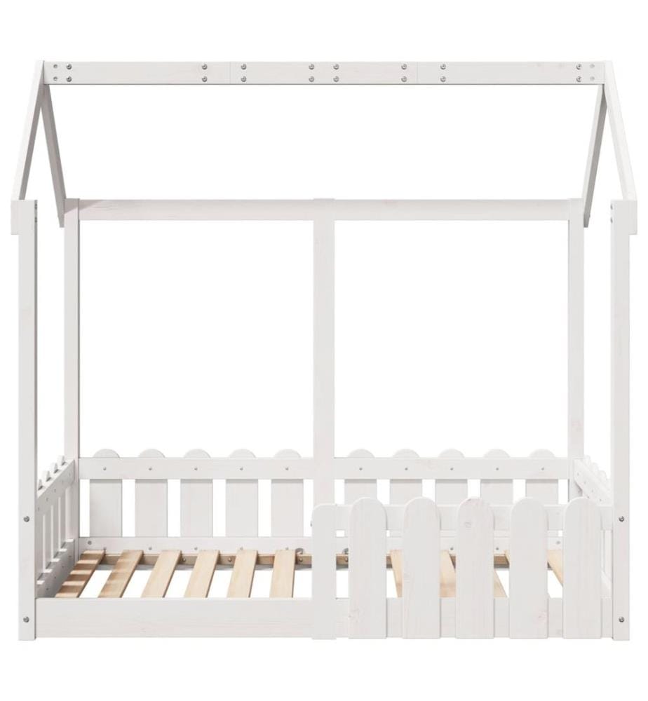 Cadre de lit d'enfants forme de maison sans matelas 70x140 cm