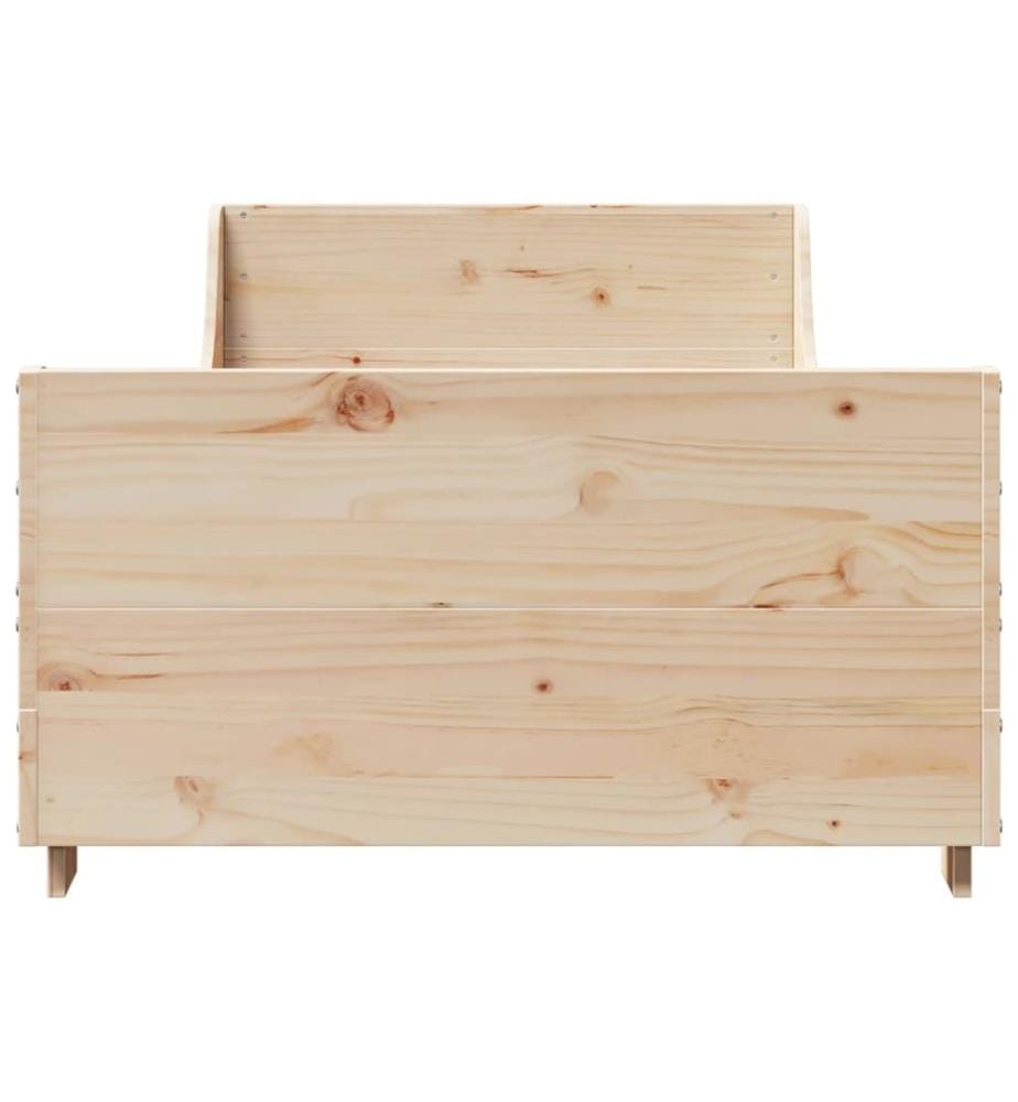 Cadre de lit sans matelas 90x200 cm bois de pin massif