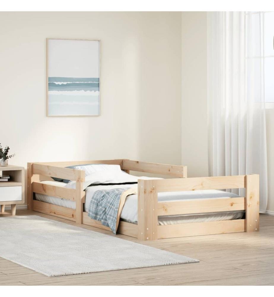 Cadre de lit sans matelas 80x200 cm bois massif de pin