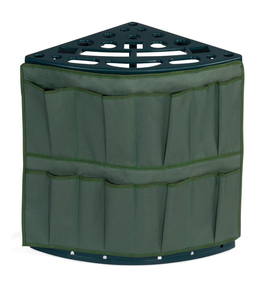 Rack d'Angle pour Outils de Jardin - 43 x 43 x 59 cm - Vert