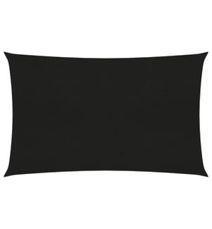Sonnensegel 160 g/m² Schwarz 2x4 m HDPE