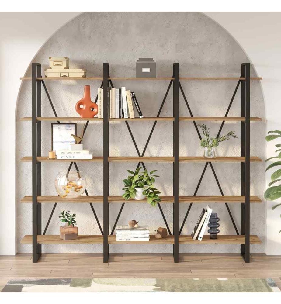 Bücherregal, Atlantische Kiefer, Melaminbeschichtete Spanplatte