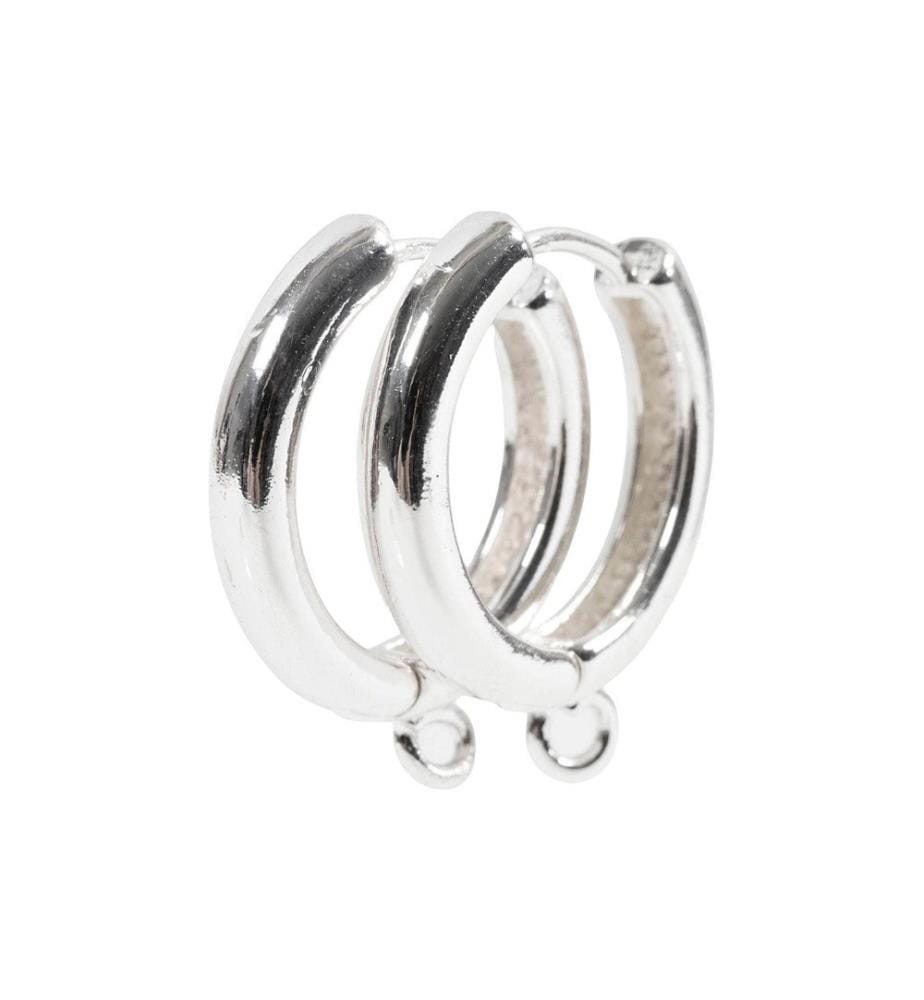 Boucle d'oreille 2 x 2 paires, argentées