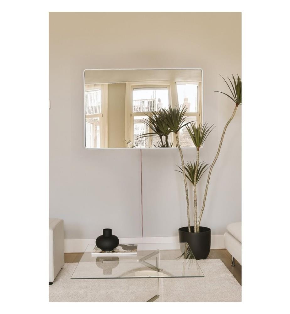 Miroir avec éclairage Led, blanc, miroir incassable résistant aux regards, miroir acrylique avec support MDF