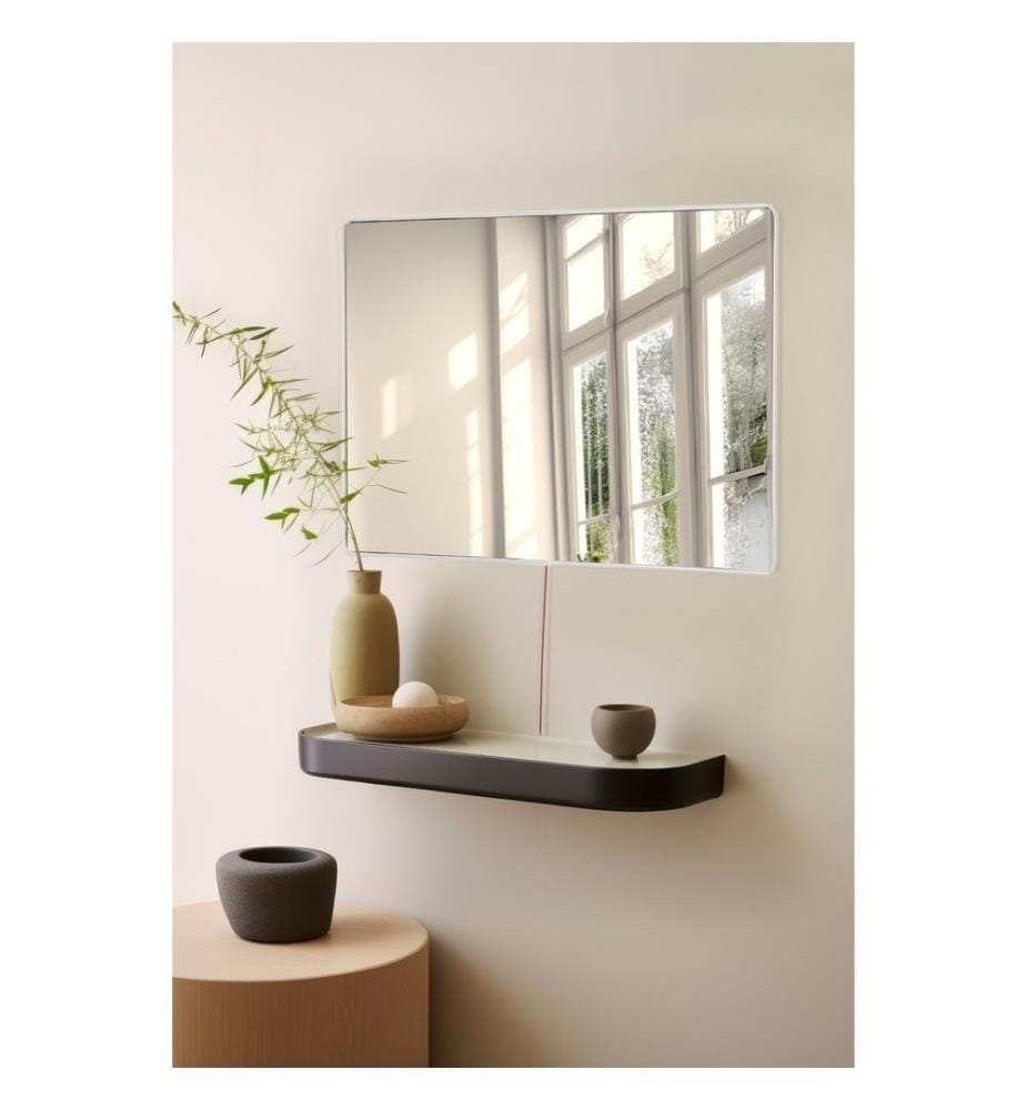 Miroir avec éclairage Led, blanc, miroir incassable résistant aux regards, miroir acrylique avec support MDF
