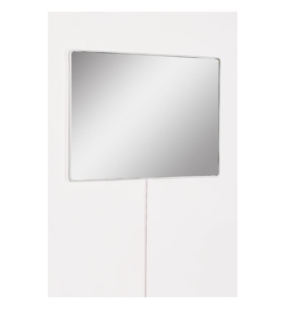 Miroir avec éclairage Led, blanc, miroir incassable résistant aux regards, miroir acrylique avec support MDF