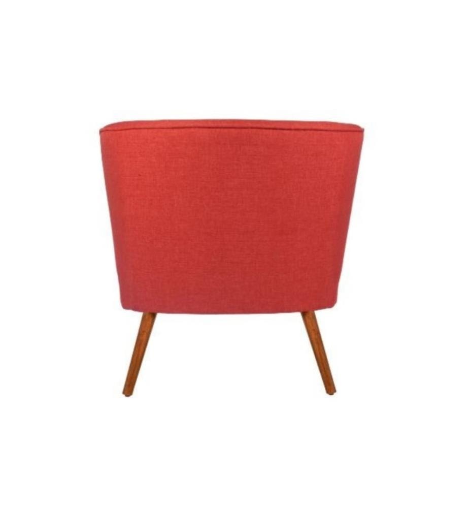 Ohrensessel, Tile Red, Massivholzrahmen, Polyestergewebe