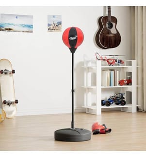 Punchingball mit Ständer, Handschuhen & Pumpe 81-122 cm
