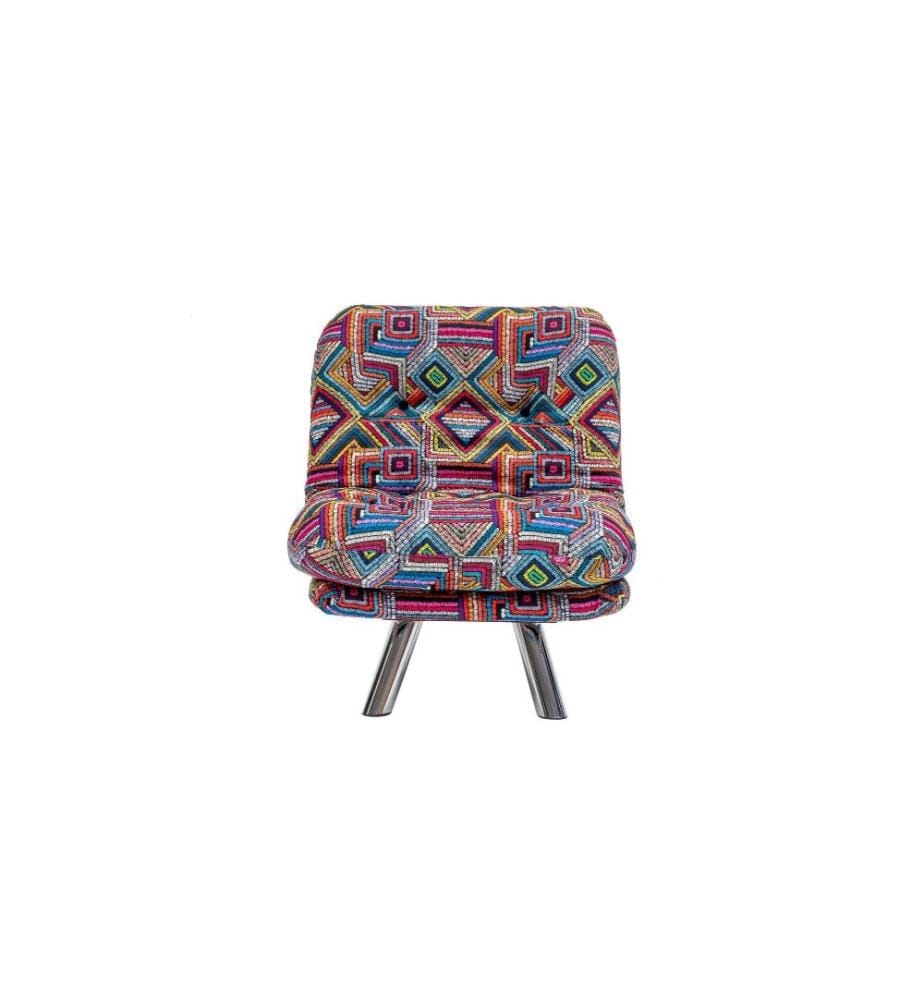 1-Sitz Sofa-Bett, Multicolor, Metallrahmen, weicher Webstoff Stoff