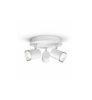 White Ambiance Adore 3er Spot rund weiss + Dimmer