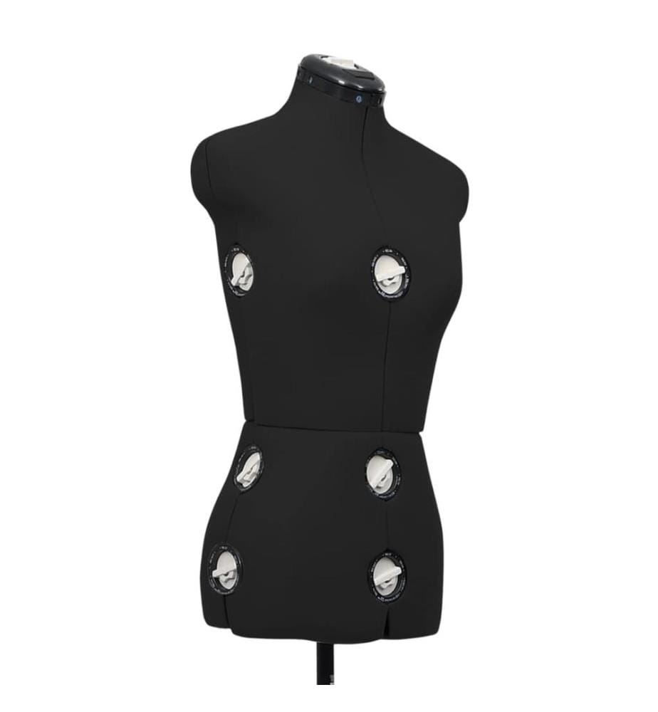 Mannequin de robe ajustable pour femme Noir S Taille 33-40