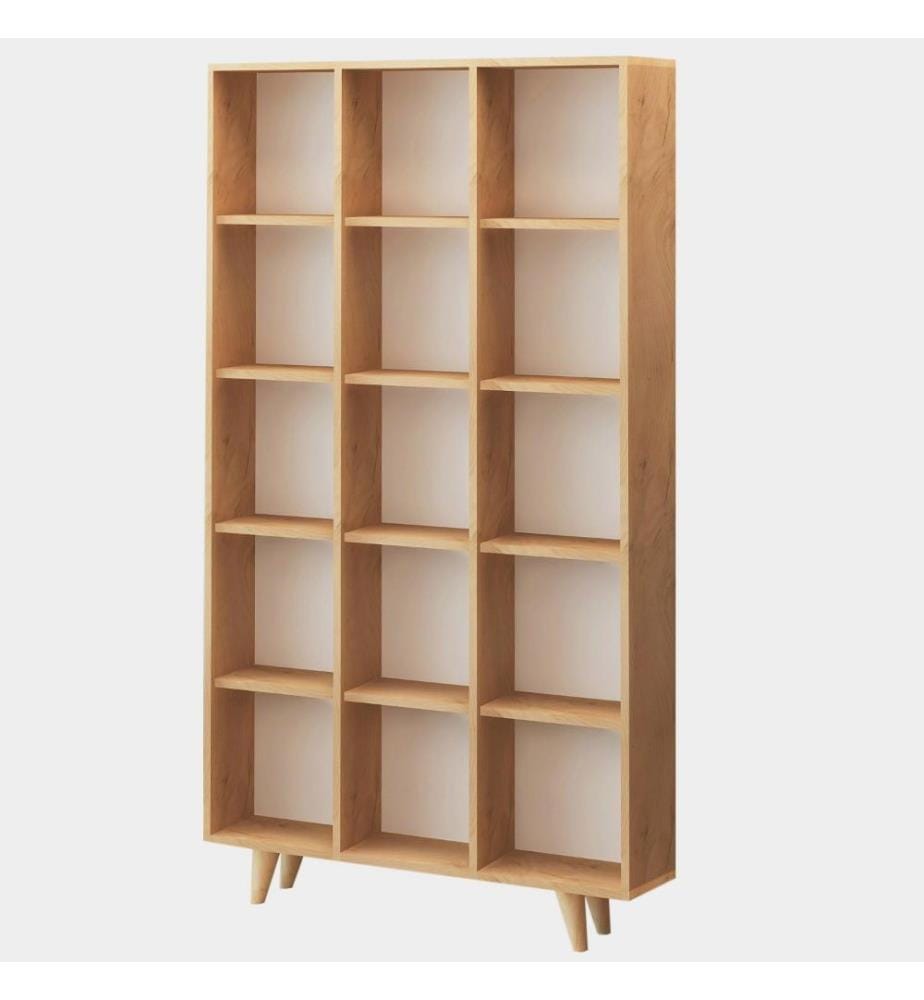 Bücherregal, Eiche, Melaminbeschichtete Spanplatte