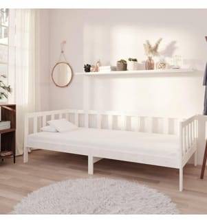 Tagesbett Weiss Kiefer Massivholz 90x200 cm
