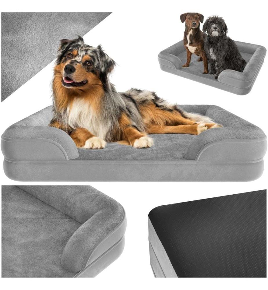 Lettino per cani ortopedico con bordo alto - XL 112 x 85 x 18 cm