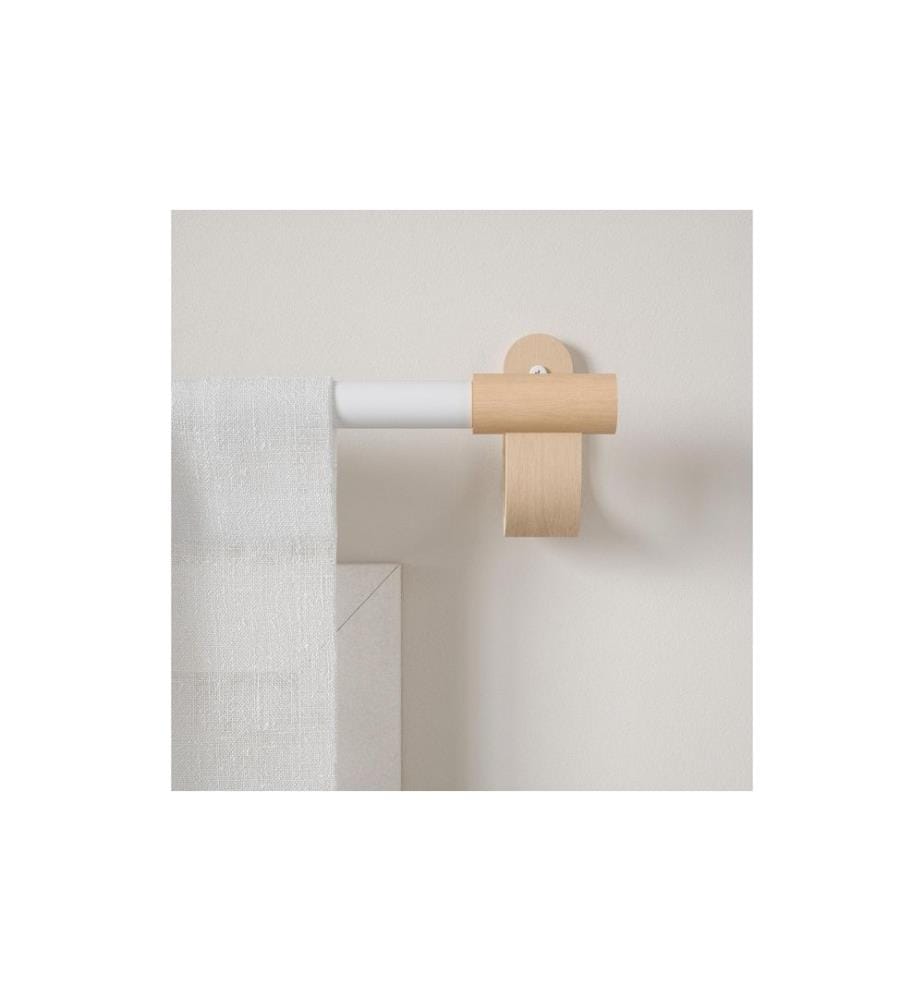 Tringle de rideau Bellwood 107 - 305 cm, Blanc/Nature