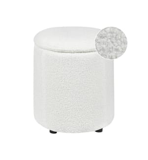 Pouf contenitore MARYLAND Bouclé Bianco sporco 38 cm 38 cm 40 cm