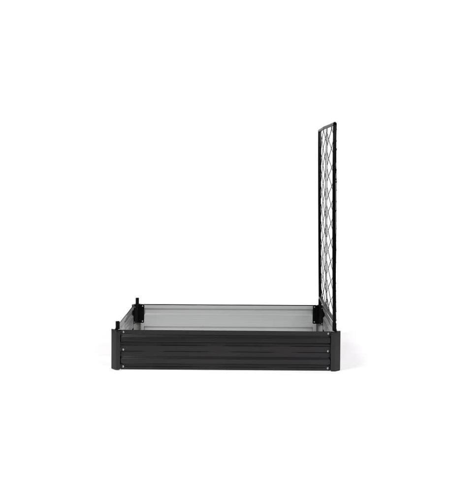 Gemüsegartenquadrate und Gewächshäuser Komplettset aus Metall - Schwarz