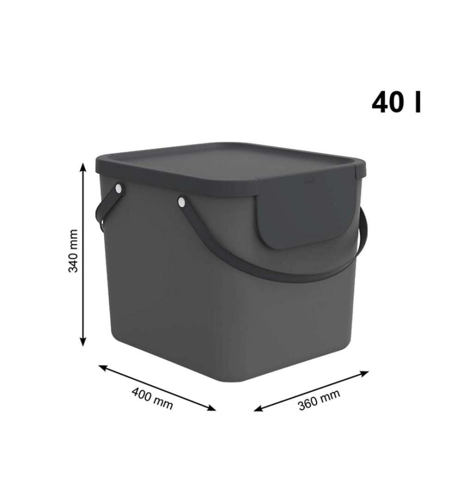 Sistema di smistamento della biancheria Albula, 3 x 40 L - Antracite