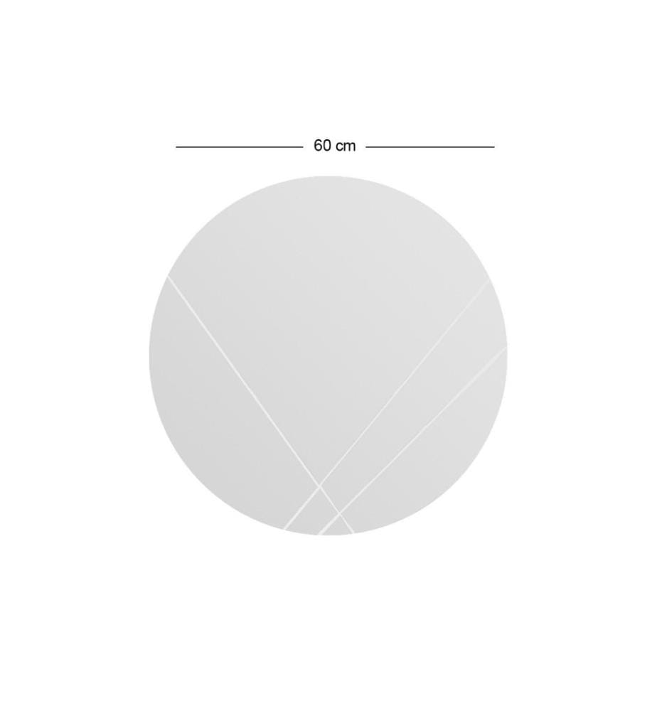 Miroir, blanc, MDF, miroir rond