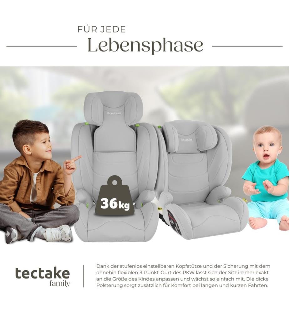 Siège auto LEVI i-Size avec base ISOFIX - gris clair