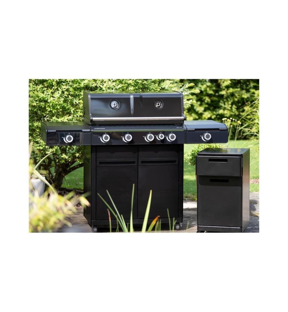 Grillschrank HEAT mit Rollen – Schwarz