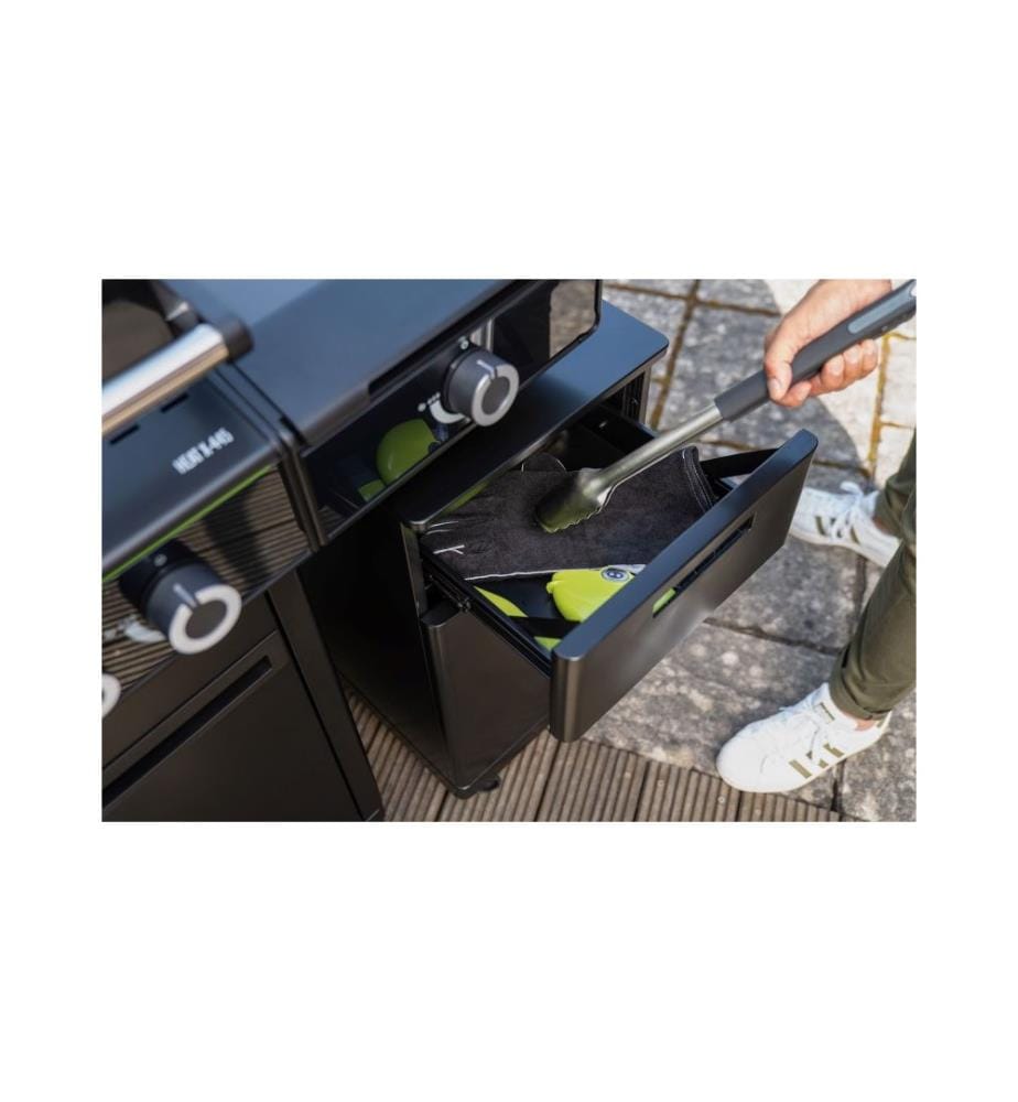 Grillschrank HEAT mit Rollen – Schwarz