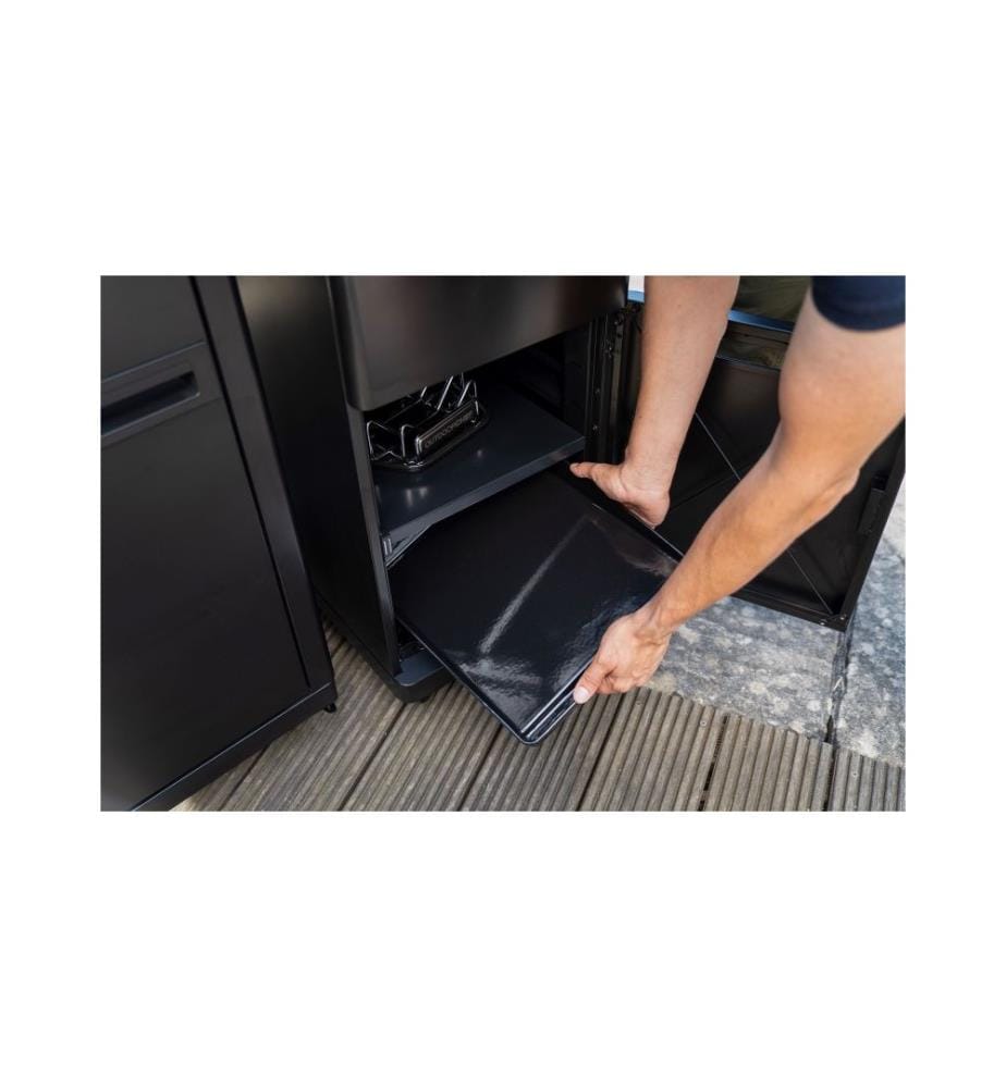 Grillschrank HEAT mit Rollen – Schwarz