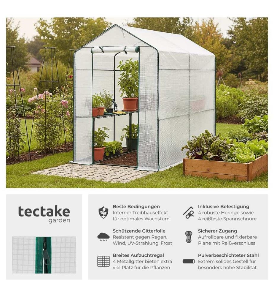 Serre de jardin souple 2,23 m² - blanc