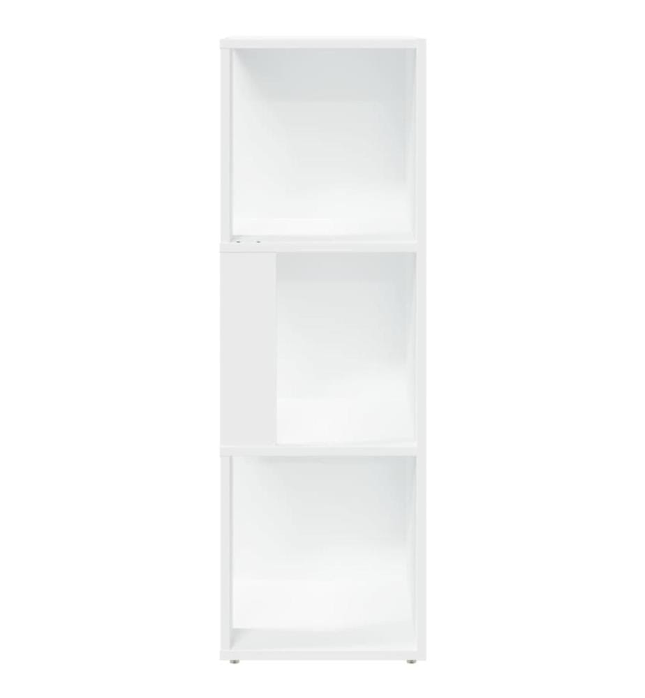 Eckregal Weiss 33x33x100 cm Holzwerkstoff