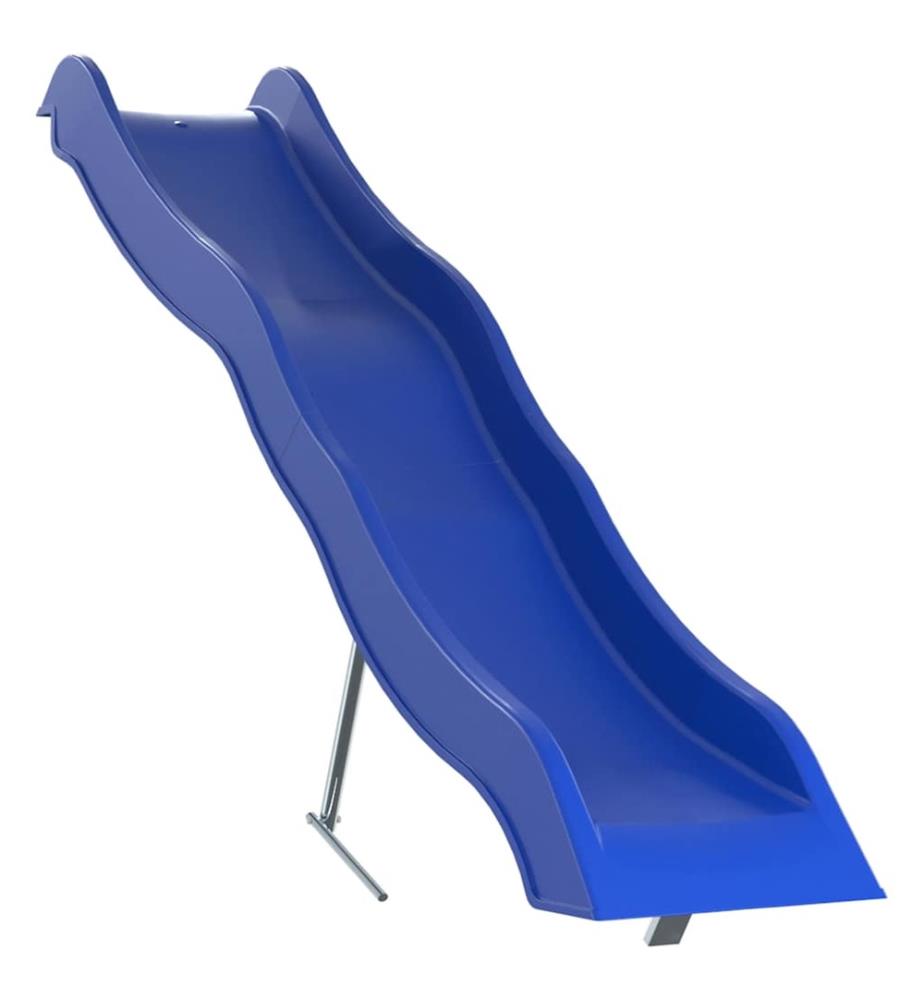 Toboggan de jeu bleu 210x40 cm polypropylène