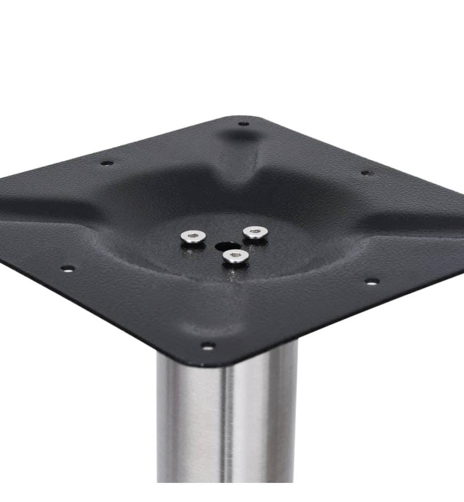 Pied de table de bistro argenté Ø45x72 cm acier inoxydable