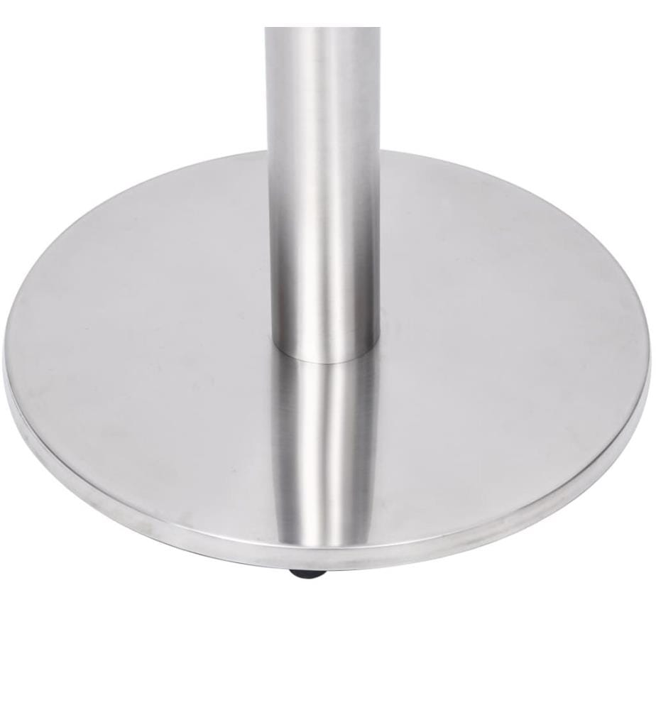 Pied de table de bistro argenté Ø45x72 cm acier inoxydable