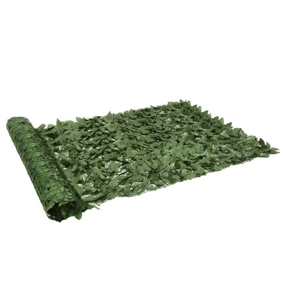 Écran de balcon avec feuilles vert foncé 500x150 cm
