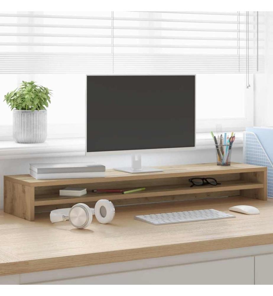 Monitorständer Artisan Oak 100x24x13 cm Holzwerkstoff