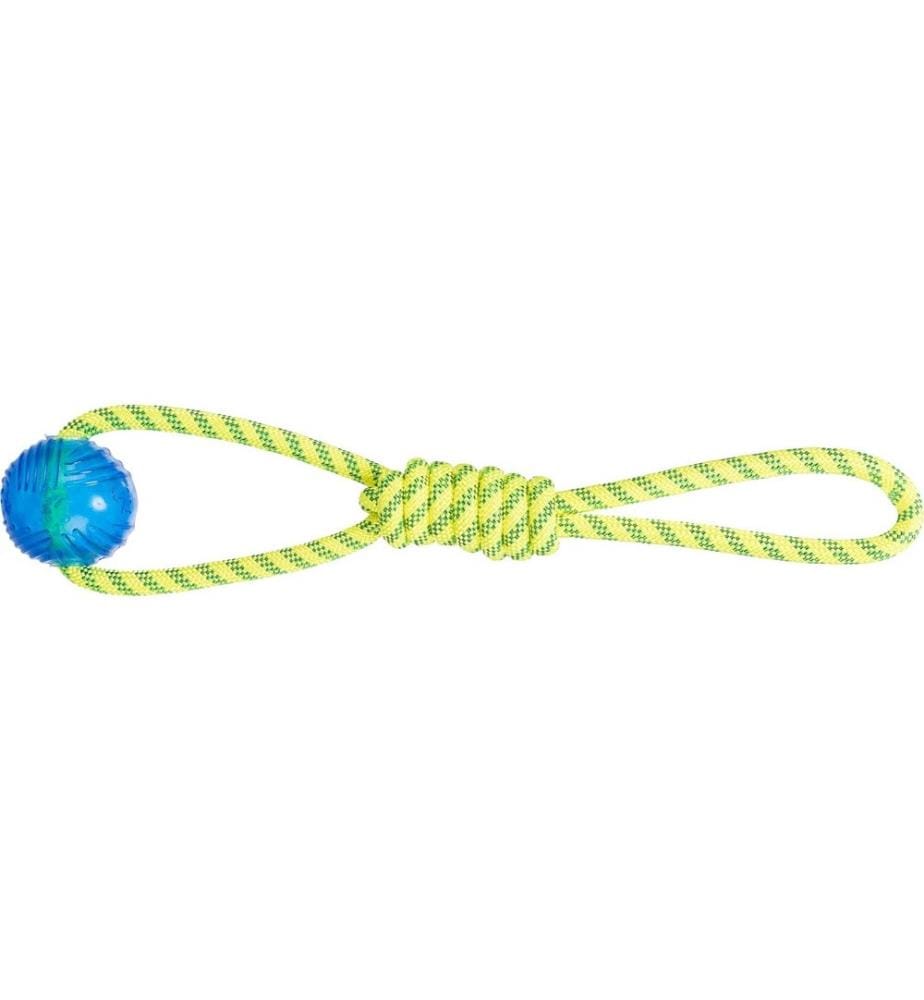 TRIXIE - Schwimmspielzeug Aqua Toy Tau mit Ball, ø 6 × 40 cm, Grün