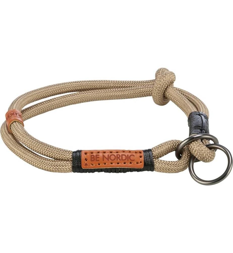 TRIXIE - BE NORDIC Zug-Stopp-Halsband S – M, 40 cm, Sand/Schwarz