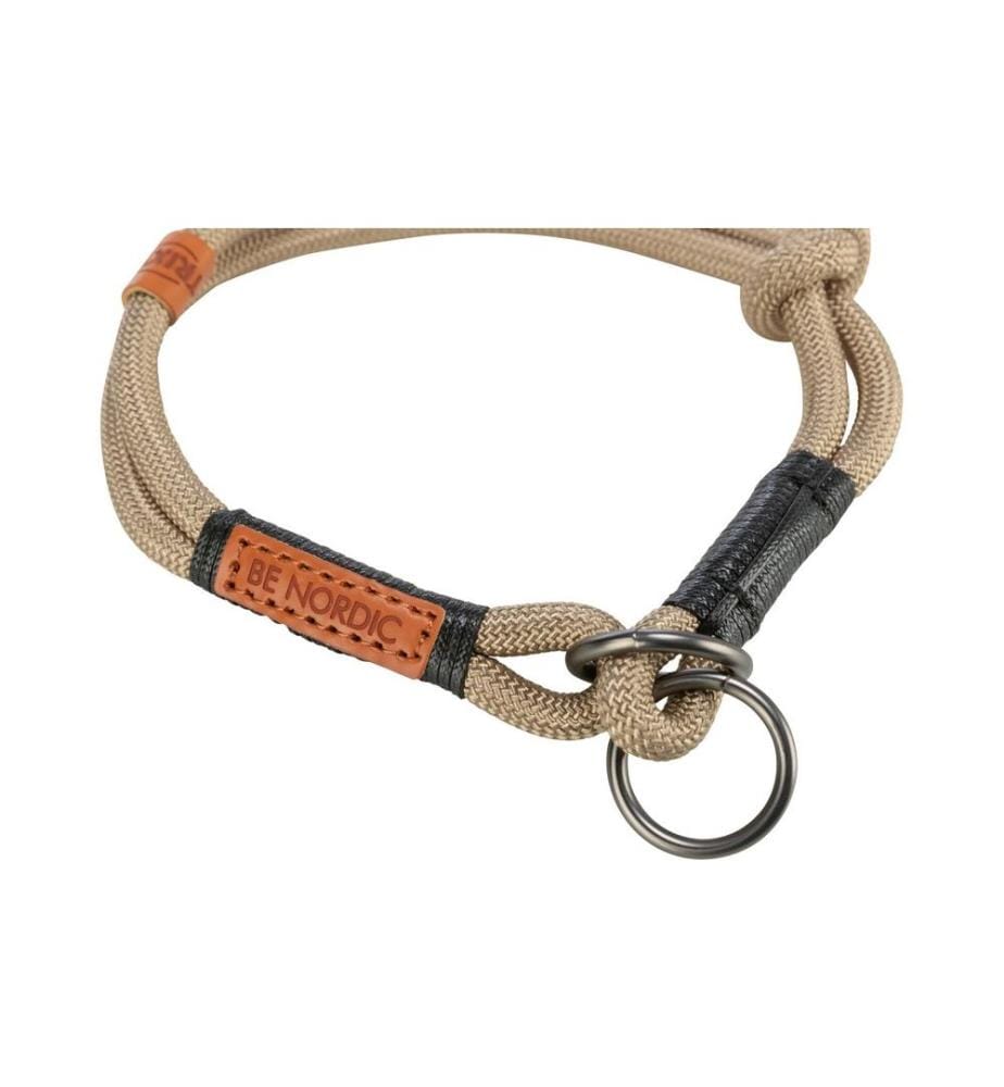 TRIXIE - BE NORDIC Zug-Stopp-Halsband S – M, 40 cm, Sand/Schwarz