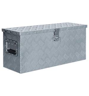 Boîte en aluminium 76,5 x 26,5 x 33 cm Argenté
