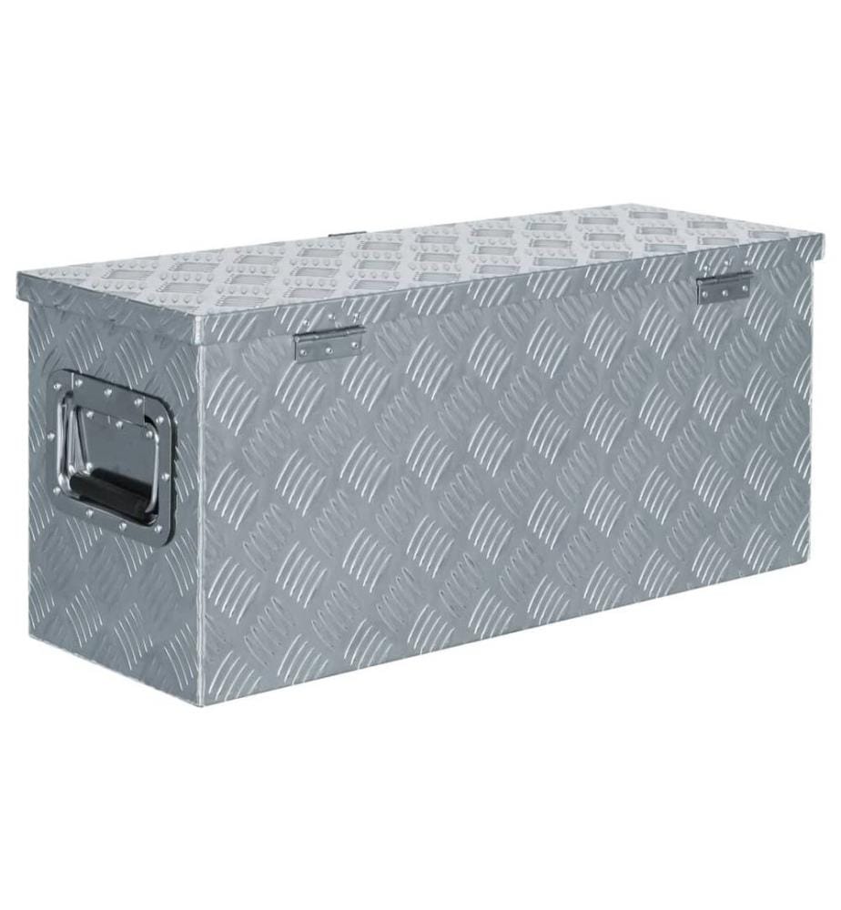 Boîte en aluminium 76,5 x 26,5 x 33 cm Argenté
